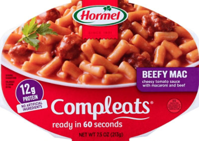 Hormel Compleats Beefy  Cheesy Tomato Sauce  With Macaroni And Beef - 7.5 Oz - Image 2