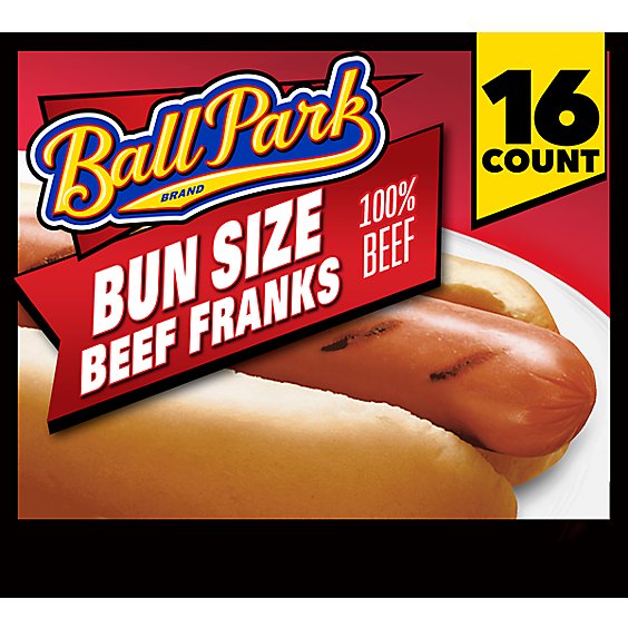 Ball Park Bun Length Beef Hot Dogs - 16 Count