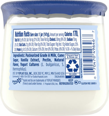 Yoplait Oui Yogurt French Style Vanilla - 5 Oz - Image 6