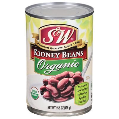 S&W Organic Beans Kidney - 15.25 Oz