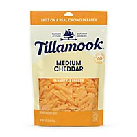 Tillamook Farmstyle Thick Cut Medium Cheddar Shredded Cheese - 1 Lb - Image 1