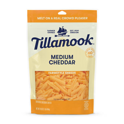 Tillamook Medium Cheddar Farmstyle Cut - 16 Oz