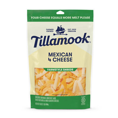 Tillamook Mexican 4 Cheese Farmstyle Cut - 16 Oz