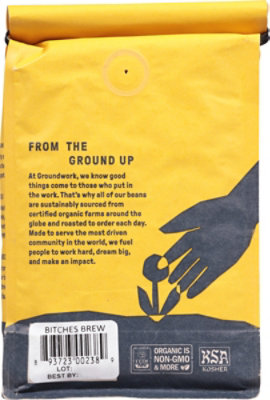 Groundwork Bitches Brew Whole Bean Organic - 12 Oz - Image 4