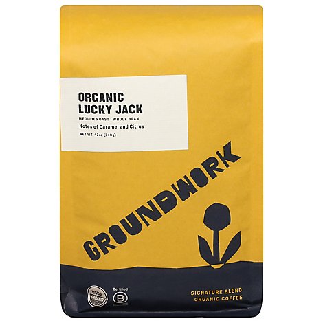 Groundwork Lucky Jack Whole Bean - 12 Oz