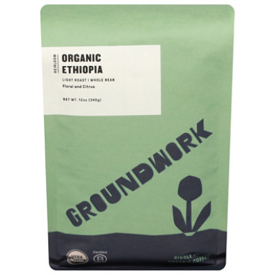 Groundwork Ethiopia Whole Bean - 12 Oz - Image 1