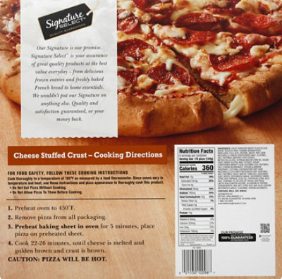 Signature SELECT Pizza Pepperoni Cheese Stuffed Crust Frozen - 30.4 Oz - Image 7