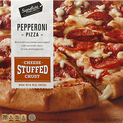 Signature SELECT Pizza Pepperoni Cheese Stuffed Crust Frozen - 30.4 Oz - Image 2