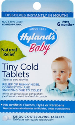 Hylands Baby Tiny Cold Tablets - 125 Count - Image 2