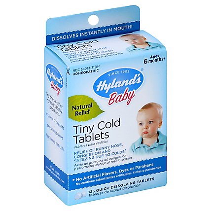 Hylands Baby Tiny Cold Tablets - 125 Count - Image 1