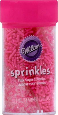 Wilton Sprinkles Pink Sugar & Jimmies Jar - 2.5 Oz - Image 2
