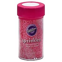 Wilton Sprinkles Pink Sugar & Jimmies Jar - 2.5 Oz - Image 1
