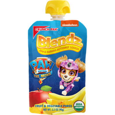 Crunch Pak Blendz Paw Patrol Organic Apple Banana Squash Puree - 3.2 Oz