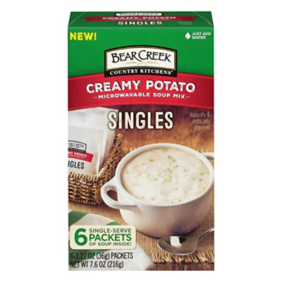 Bear Creek Singles Soup Mix Microwaveable Creamy Potato - 6-1.27 Oz
