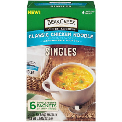 Bear Creek Singles Soup Mix Microwaveable Classic Chicken Noodle - 6-1.27 Oz - Image 3