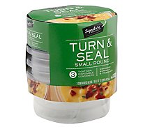 Signature SELECT Containers Storage Tight Seal BPA Free Twist & Store - 3 Count