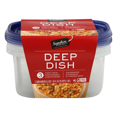 Signature SELECT Containers Storage Deep Dish Tight Seal BPA Free - 3 Count - Image 2