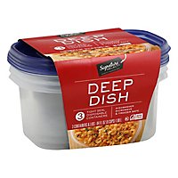 Signature SELECT Containers Storage Tight Seal BPA Free Deep Dish - 3 Count - Image 1