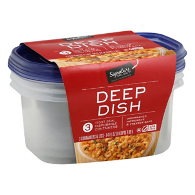 Signature SELECT Containers Storage Deep Dish Tight Seal BPA Free - 3 Count - Image 1