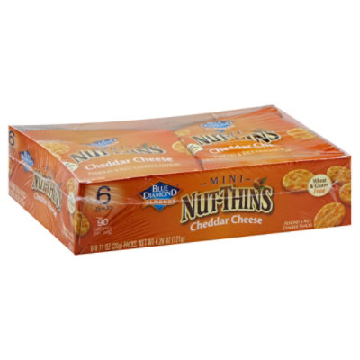 Blue Diamond Almond Nut Thins Mini Cheddar Cheese 4.26 Oz Safeway