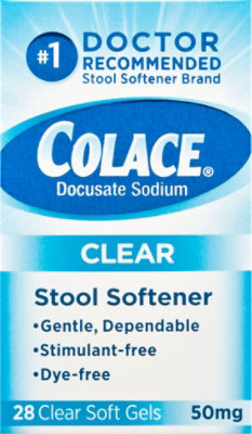 Colace Clear Stool Softener Soft Gels - 28 Count - Image 2