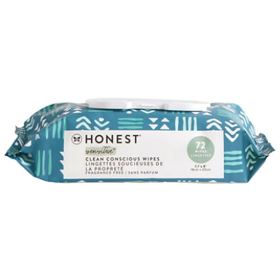 The Hones Wipes Blue Ikat - 72 Piece