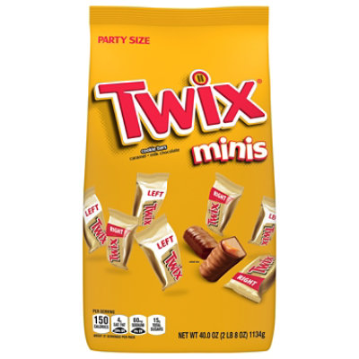 Twix Candy Bar Chocolate Cookie Caramel Minis - 40 Oz