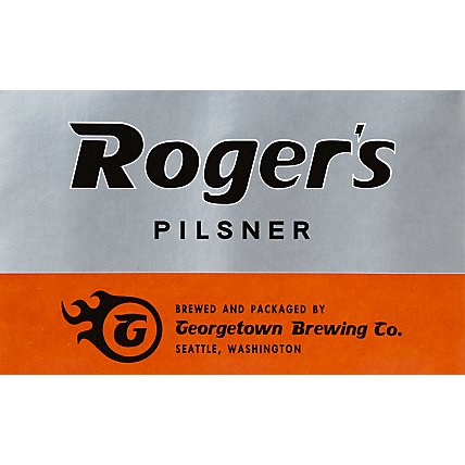 Georgetown Roger Pilsner In Cans - 6-12 Fl. Oz. - Image 2