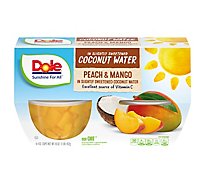 Dole Peach & Mango in Coconut Water Cups - 4-4 Oz