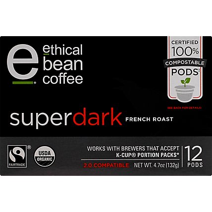 Ethical Superdrk Frnch Rst Coffee Bean - 12 Count - Image 2