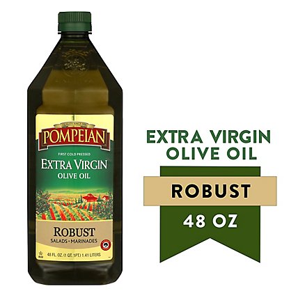 Pompeian Olive Oil Extra Virgin Robust Flavor - 48 Fl. Oz. - Image 2