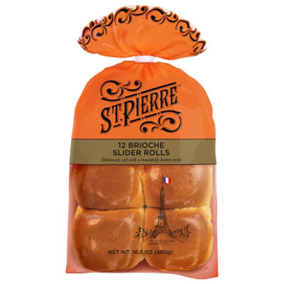 St Pierre Brioche Slider Rolls 12 Count - 16.9 Oz