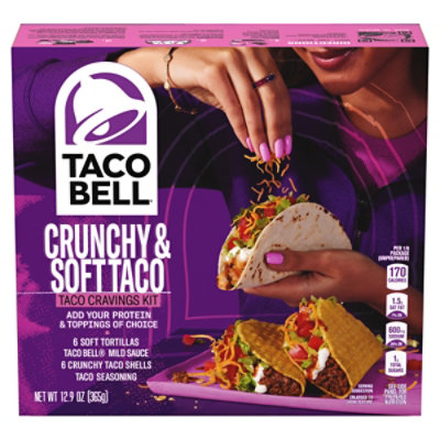 Taco Bell Crunchy & Soft Taco Dinner Kit Box - 12.77 Oz - Image 4