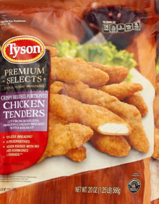 Tyson Premium Selects Crispy Breaded Portioned Chicken Tenders - 20 Oz - Image 2