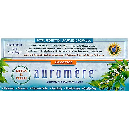 Auromere Tthpste Herbal Licorice - 4.16 Oz - Image 2