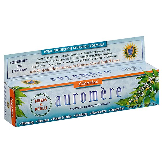 Auromere Tthpste Herbal Licorice - 4.16 Oz
