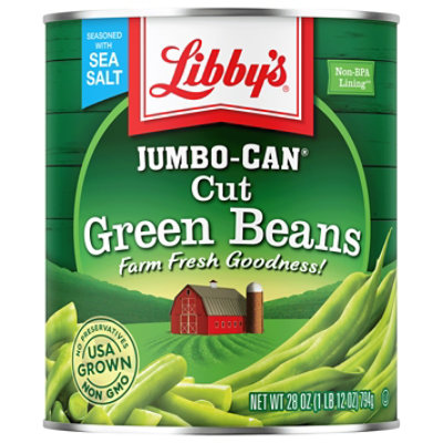 Libbys Green Beans Cut Blue Lake Jumbo-Can - 28 Oz - Image 3