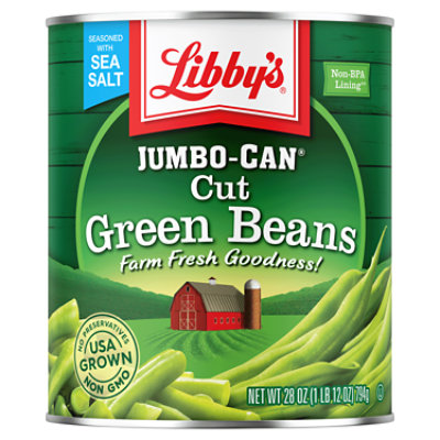 Libbys Green Beans Cut Blue Lake Jumbo-Can - 28 Oz - Image 2