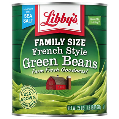 Libbys Green Beans French Style Jumbo-Can - 28 Oz - Image 1