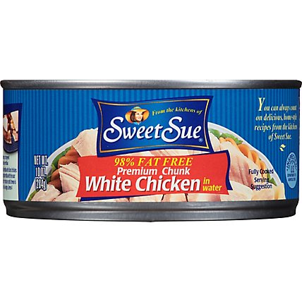 Sweet Sue Premium White Chicken Chunk in Water 98% Fat Free - 10 Oz