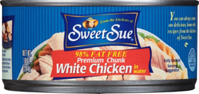 Sweet Sue Premium White Chicken Chunk in Water 98% Fat Free - 10 Oz - Image 2