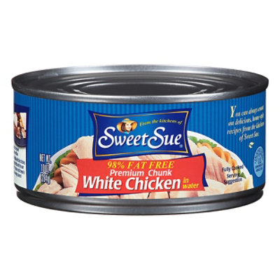 Sweet Sue Premium White Chicken Chunk in Water 98% Fat Free - 10 Oz - Image 1