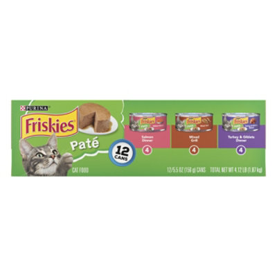 Friskies Pate Wet Cat Food Pack - 12-5.5 Oz - Image 1