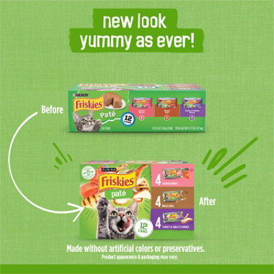 Purina Friskies Pate Variety Pack Salmon Turkey and Giblets and Mixed Grill - 12-5.5 Oz - Image 2