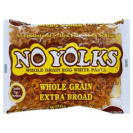 No Yolks Pasta Whole Grain Egg White Extra Broad - 12 Oz - Image 1