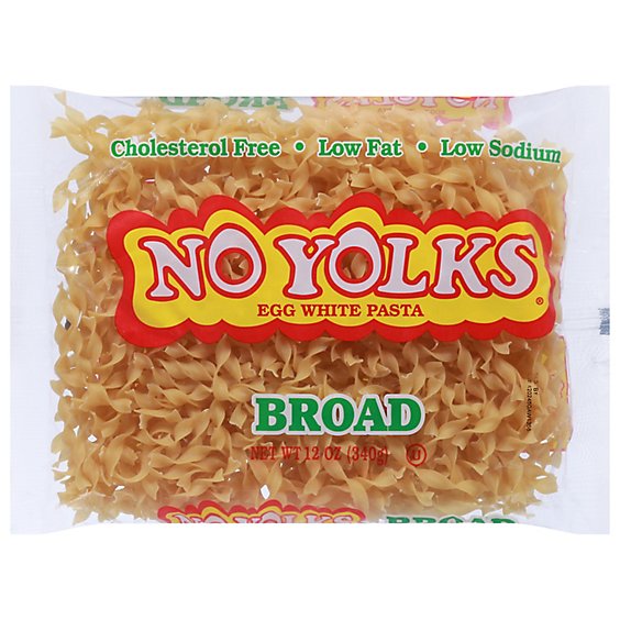 No Yolks Pasta Enriched Egg White Broad - 12 Oz