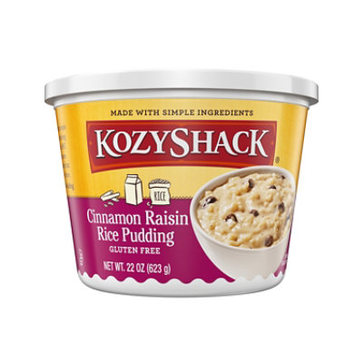 Kozy Shack Cinnamon Raisin Rice Pudding Tub - 22 Oz