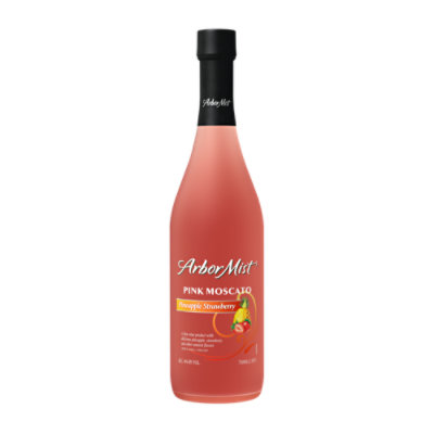 Arbor Mist Wine Fruit Pineapple Strawberry Pink Moscato - 750 Ml
