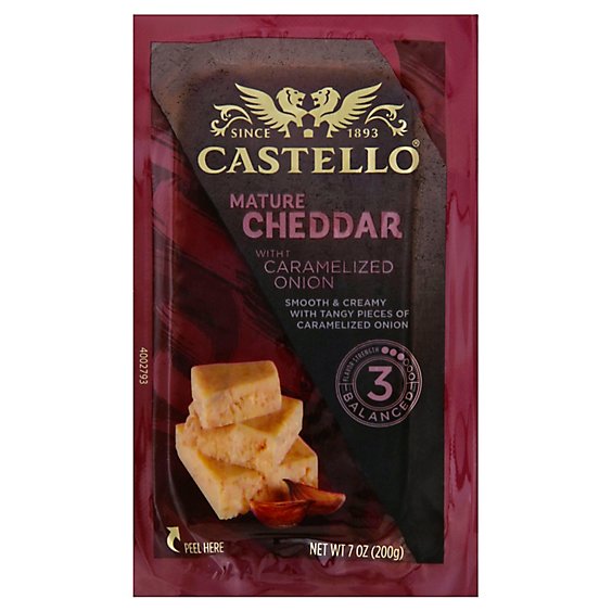 Castello Cheddar Mature With Caramelized Onions - 7 Oz