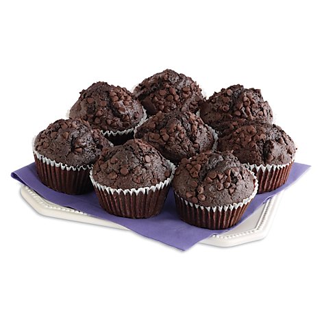 Bakery Muffins Double Chocolate 7 Count - Each